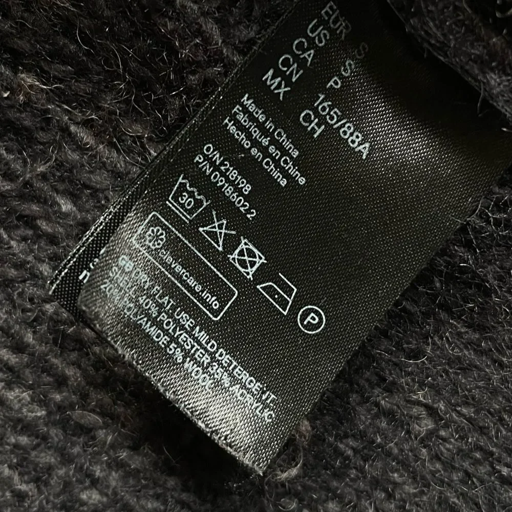 Women’s Small H&M Heavy Warm knit wool blend Black Turtleneck Sweater